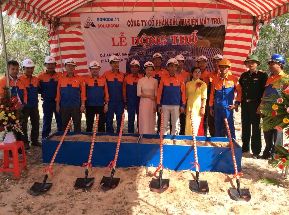 lễ động thổ khởi công Nhà máy điện mặt trời Phong Phú